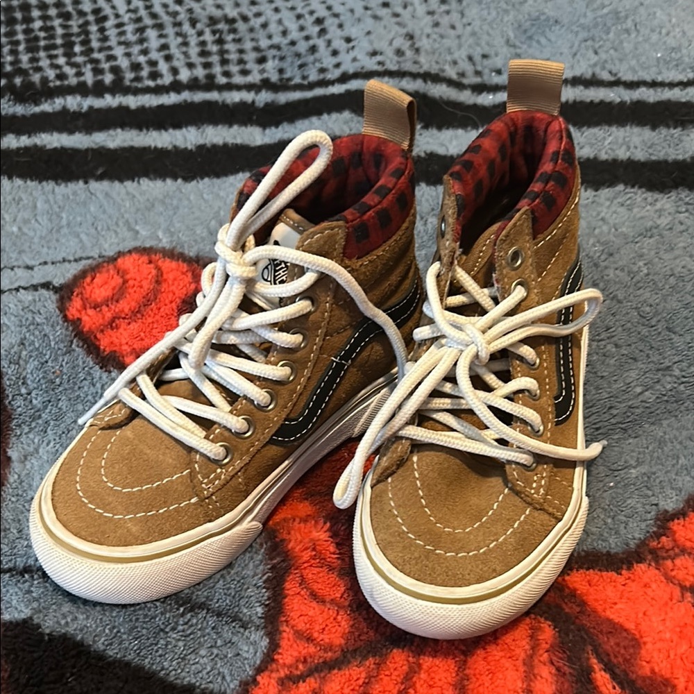 Vans Tan High-Top Kids Sneakers